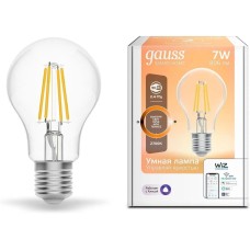 GAUSS Умная лампа Smart Home E27 белая 6.5Вт 806lm Wi-Fi (1шт) [1200112]