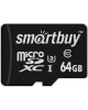 Карта памяти SMARTBUY (SB64GBSDCL10U3-01) MicroSDXC 64GB Class10 PRO (U3) 95/60 MB/S + адаптер