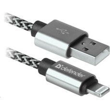USB кабель DEFENDER (87809) ACH01-03T PRO USB2.0, AM-LightningM, 1.0 м, белый