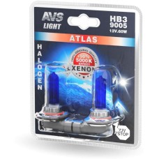 AVS Галогенная лампа ATLAS/5000К/ HB3/9005.12V.65W.блистер 2шт