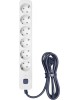 POWERCOM Сетевой фильтр SP-06W 1.8М 1.8м (6 розеток) белый/серый (коробка)