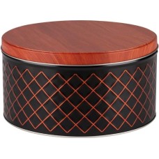 MALLONY Банка жестяная CLASSICO NERO для сыпучих продуктов, размер 19,8*10,5 см, круглая, с крышкой (104876)