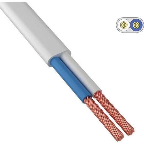 ККЗ Провод ШВВП 2х0,5 мм² 300 м белый ГОСТ 7399-97