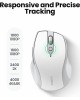 UGREEN Мышка компьютерная беспроводная MU101 (15805) Ergonomic Contoured-Shape Design Wireless Mouse 2.4 GHz&B. Цвет: бело-серый