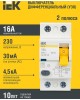 IEK Выключатель дифф.тока УЗО ВД1-63 (MDV10-2-016-030) 16A 30мА AC 2П 230В 2мод белый (упак.:1шт)
