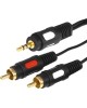 Кабель RCA REXANT (17-4234) ШНУР СТЕРЕО 3,5 ММ - 2 RCA, ДЛИНА 3 МEТРА (GOLD)