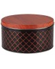 MALLONY Банка жестяная CLASSICO NERO для сыпучих продуктов, размер 19,8*10,5 см, круглая, с крышкой (104876)