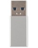 Адаптер BURO Адаптер ver2.0 USB A(m) USB Type-C (f) (BU-USB2-AM-CF) серебристый