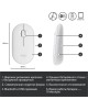 LOGITECH Мышь Pebble M350 белый оптическая 1000dpi silent беспров. BT/Radio USB для ноутбука 3but (910-005541)