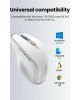 UGREEN Мышка компьютерная беспроводная MU101 (15805) Ergonomic Contoured-Shape Design Wireless Mouse 2.4 GHz&B. Цвет: бело-серый