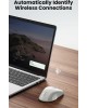 UGREEN Мышка компьютерная беспроводная MU101 (15805) Ergonomic Contoured-Shape Design Wireless Mouse 2.4 GHz&B. Цвет: бело-серый