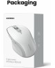 UGREEN Мышка компьютерная беспроводная MU101 (15805) Ergonomic Contoured-Shape Design Wireless Mouse 2.4 GHz&B. Цвет: бело-серый