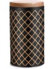 MALLONY Банка жестяная CLASSICO NERO для сыпучих продуктов, размер: 10,5*18,5 см, круглая, с крышкой (104872)