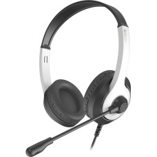 A4TECH Наушники с микрофоном Fstyler FH100U белый/черный 2м накладные USB оголовье (FH100U (PANDA))