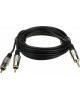 Кабель RCA REXANT (17-4224) ШНУР СТЕРЕО 3,5 ММ - 2 RCA, ДЛИНА 3 МЕТРА (GOLD-МЕТАЛЛ)