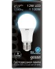 GAUSS Лампа светодиодная A60 12Вт цок.:E27 шар 220B 4100K св.свеч.бел.нейт. A60 (упак.:10шт) (102502212)