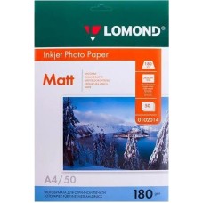 LOMOND 0102014 Матовая бумага 1х A4, 180г/м2, 50 листов