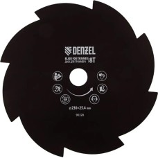Диск для триммера DENZEL Диск для триммера, 230 х 25.4 мм, толщина 1.6 мм, 8 лезвий Denzel 96328