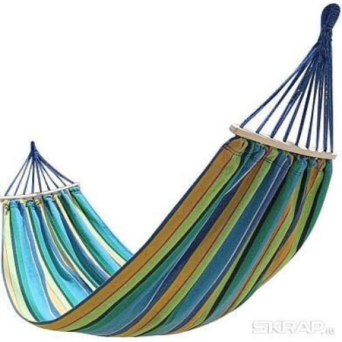 ECOS Гамак полотняный (поликоттон) с деревянными планками и чехлом для хранения, р-р 200х80см Ham-35 (104835)