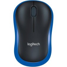 LOGITECH Мышь M185, оптическая, беспроводная, USB, черный и синий 910-002632
