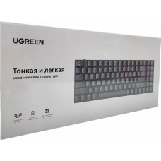 UGREEN Клавиатура механическая KU102 (15294) Slim Mechanical Keyboard USB-C & Bluetooth тонкая и легкая. Цвет: черный