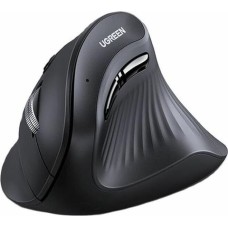 UGREEN Беспроводная компьютерная мышь вертикальная MU008 (25444) Wireless Vertical Mouse 2.4 GHz&BT. Цвет: черный