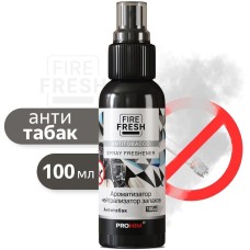 FIRE FRESH Ароматизатор-нейтрализатор запахов AVS AFS-017 Stop Smell (аром Antitobacco/Антитабак.)(спрей100мл.)