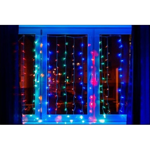 Электрогирлянды NEON-NIGHT (235-069) ДОЖДЬ 2*3 м, прозрачный ПВХ, 240 LED Мультиколор IP20, не соединяются Электрогирлянды NEON-NIGHT (235-069) ДОЖДЬ 2*3 м, прозрачный ПВХ, 240 LED Мультиколор IP20, не соединяются