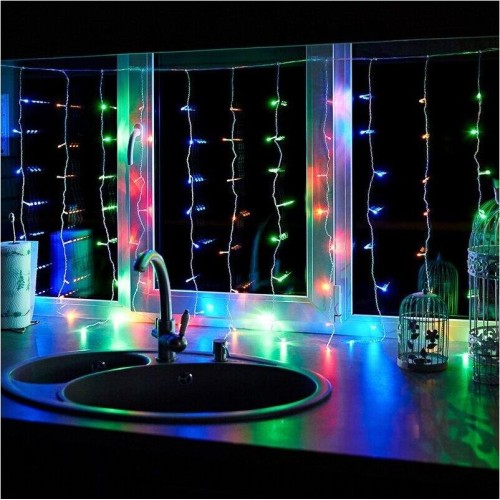 Электрогирлянды NEON-NIGHT (235-069) ДОЖДЬ 2*3 м, прозрачный ПВХ, 240 LED Мультиколор IP20, не соединяются Электрогирлянды NEON-NIGHT (235-069) ДОЖДЬ 2*3 м, прозрачный ПВХ, 240 LED Мультиколор IP20, не соединяются