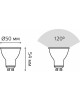 GAUSS Лампа светодиодная Elementary MR16 5.5Вт цок.:GU10 спот 220B 4100K св.свеч.бел.нейт. (упак.:10шт) (13626)