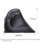 UGREEN Беспроводная компьютерная мышь вертикальная MU008 (25444) Wireless Vertical Mouse 2.4 GHz&BT. Цвет: черный