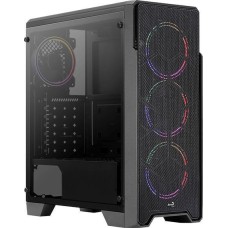 Корпус AEROCOOL Ore Saturn FRGB-G-BK-v1, Midi-Tower, без БП, черный (ore frgb-g-bk-v1)