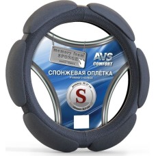 Оплетка на руль AVS SP-426S-B Спонжевая оплетка руля (размер S, черный)