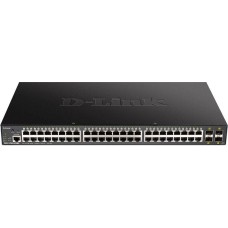 D-LINK Коммутатор DGS-1250-52XMP/A1A (L2) 48x1Гбит/с 4SFP+ 48PoE+ 370W управляемый