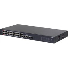 DAHUA Коммутатор DH-CS4226-24ET-375 (L2) 24x100Мбит/с 2xКомбо(1000BASE-T/SFP) 2SFP 24PoE 375W управляемый