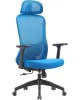 Кресло компьютерное CACTUS Кресло CS-MC515-BL, на колесиках, сетка/ткань, темно-синий