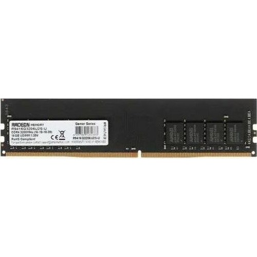 AMD R9416G3206U2S-U R9 RTL 16GB 3200MHz PC4-25600 CL16 DIMM 288-pin 1.35В Ret AMD R9416G3206U2S-U R9 RTL 16GB 3200MHz PC4-25600 CL16 DIMM 288-pin 1.35В Ret