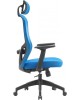 Кресло компьютерное CACTUS Кресло CS-MC515-BL, на колесиках, сетка/ткань, темно-синий