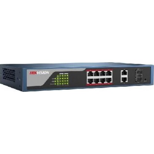 коммутатор HIKVISION DS-3E1310P-E управляемый PoE коммутатор 8