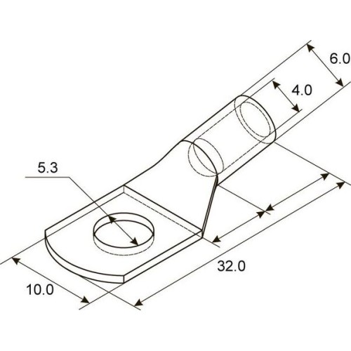 REXANT Наконечник медный луженый ТМЛ 6–5–4 (6мм² - Ø5мм) ГОСТ 7386-80 (в упак. 10 шт.)