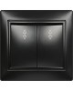 выключатель SMARTBUY (SBE-01b-10-SW2-0-c) Венера, 2-клавишный,черный