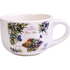 Кружка LORAINE 28145 белый, зеленый,синий