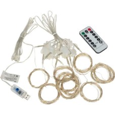 Гирлянда NEON-NIGHT (315-987) ДОЖДЬ ИЗ РОСЫ 3х3 м, 300 LED, розовый, IP20, USB + пульт управления