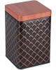 MALLONY Банка жестяная CLASSICO NERO для сыпучих продуктов, размер: 10,5*16 см, квадратная, с крышкой (104873)