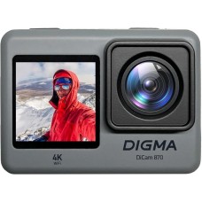 DIGMA Экшн-камера DiCam 870 4K, WiFi, серый [dc870]