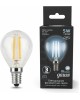 GAUSS Лампа филам. Filament 5Вт цок.:E14 свеча 220B 4100K св.свеч.бел.нейт. (упак.:1шт) (105801205)