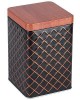 MALLONY Банка жестяная CLASSICO NERO для сыпучих продуктов, размер: 10,5*16 см, квадратная, с крышкой (104873)