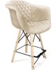 Cтул SHEFFILTON Стул полубарный SHT-ST31-C2/S80-1 кремовый/прозрачный лак/черный муар микровелюр/дерево/металл 182454