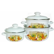 Набор посуды ЛЫСЬВА ЛЫСЬВЕНСКИЕ ЭМАЛИ эмал 124/4АП2 Италия