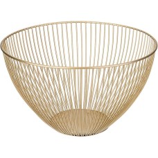 AGNESS КОРЗИНА ДЛЯ ФРУКТОВ ЗОЛОТАЯ 24,5*24,5*14 СМ (КОР=12ШТ) 917-120